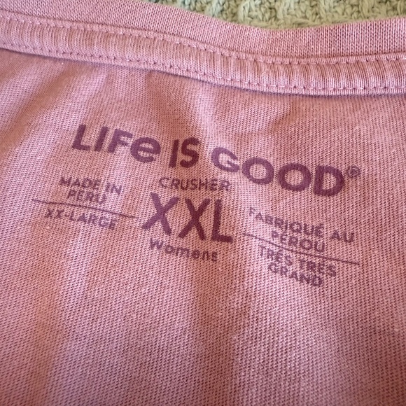 Life is Good Crusher Tee T-Shirt Womens XXL Purple Sole Sisters Graphic Top - Picture 4 of 9